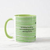 La Bible contre la foi Coupe Mug en vert (Gauche)