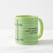 La Bible contre la foi Coupe Mug en vert (Devant droit)