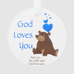 La Bible Écriture, Dieu Vous Aime Mignonne Ours Te