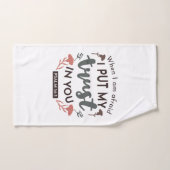 La Bible Florale Verse Art 'Je mets ma confiance e (Serviette à main)