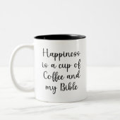 La Bible, le bonheur est une tasse de café et ma B (Gauche)