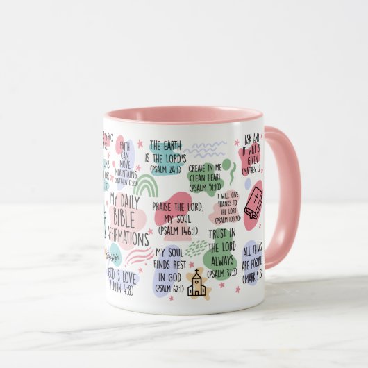 La Bible Verse Affirmations Mug (Devant droit)