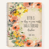 La Bible Verse Carnet Floral (Devant)