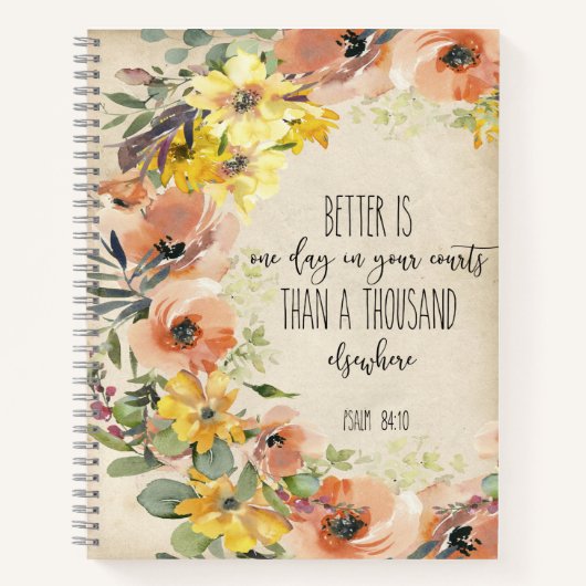 La Bible Verse Carnet Floral (Devant)