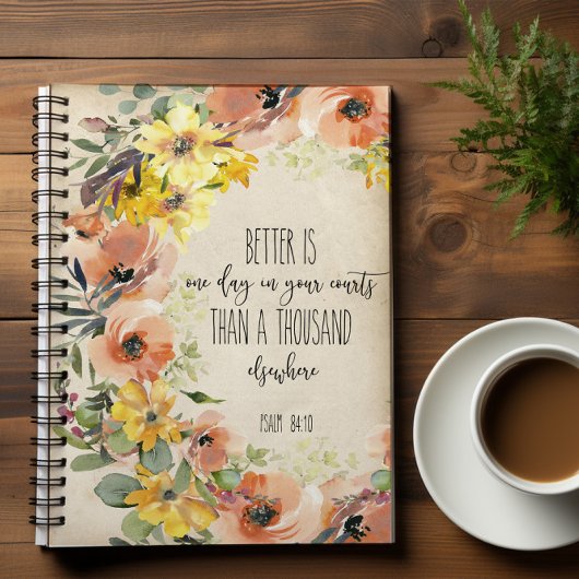 La Bible Verse Carnet Floral