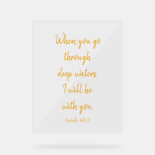 La Bible Verse Dieu sera avec vous en Or (Recto)