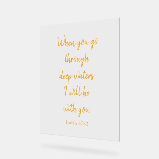 La Bible Verse Dieu sera avec vous en Or (Angle)