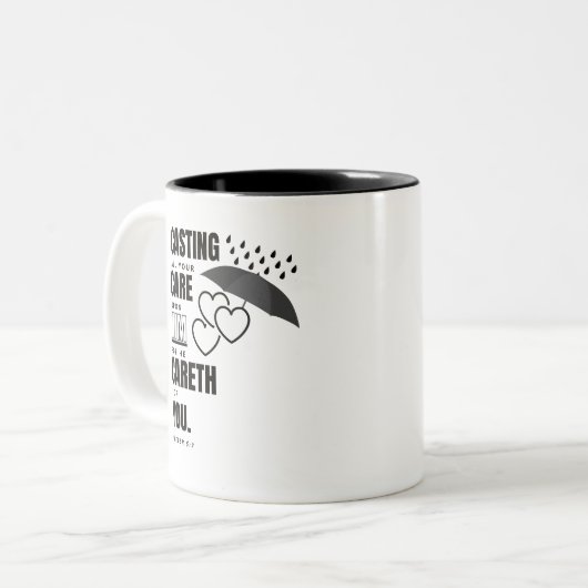 La Bible Verse Mug - I Pierre 5:7 KJV (Devant gauche)