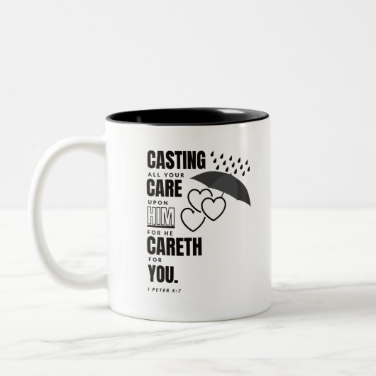 La Bible Verse Mug - I Pierre 5:7 KJV (Gauche)