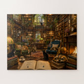La bibliothèque des chats confortables - Puzzle (Horizontal)