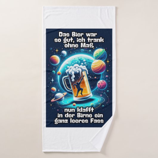 La Bière dans la tête (Serviette de bain)