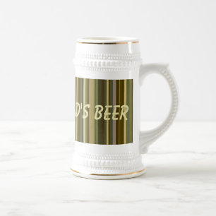 La bière de papa Brown striped Stein Mug