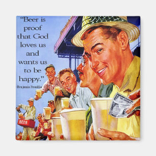 La "bière est Dieu de preuve nous aime" aimant