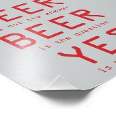 La bière n'est pas la réponse amusant photo rouge  (Coin)