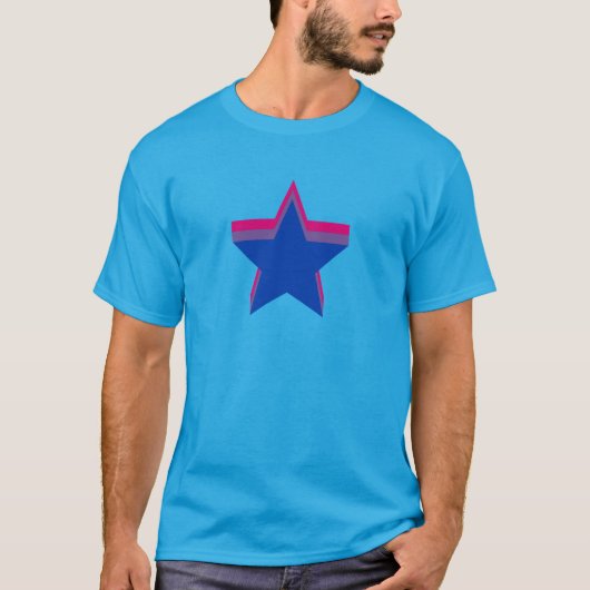 La Bisexualité orgueil étoiles T-shirt (Devant)