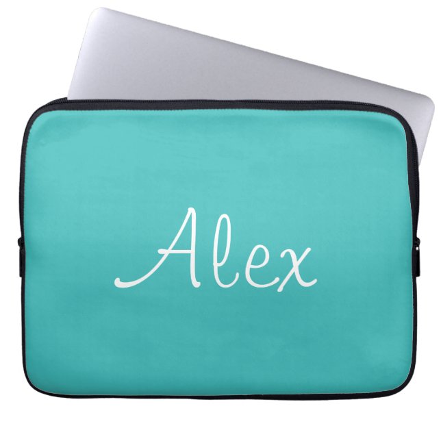 La Boca Alluring Aqua Laptop Sleeve (Voorkant)