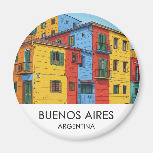 La Boca Buenos Aires Argentinië reizen Magneet (Voorkant)