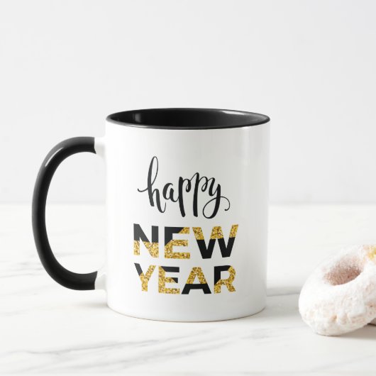 La bonne année exprime la tasse (Avec donut)