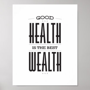 La bonne santé est la meilleure affiche de