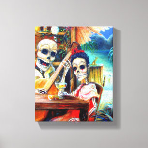 La Borracha Dag van de dood Canvas Afdruk