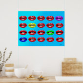 La Bouche - Der Mund Pop Art Poster (Keuken)