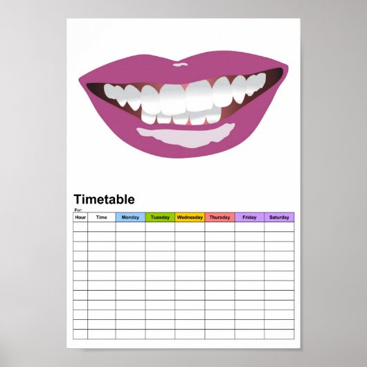 La Bouche / The Mouth / Timtable Poster (Voorkant)