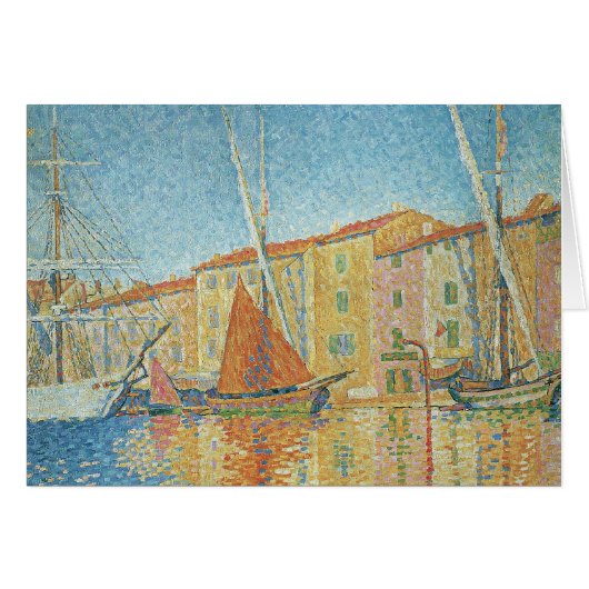 La Bouée Rouge par Paul Signac, Pointillisme Vinta (Devant horizontal)