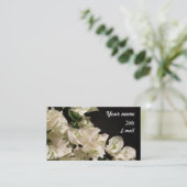 La bouganvillée blanche fleurit le carte de visite (Debout devant)