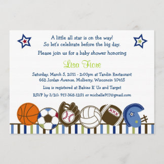 La boule de jeu folâtre des invitations de baby