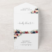 La Bourgogne et la marine en un mariage Invitation (Dehors)