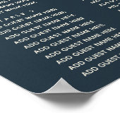 La boussole bleue | Tableau de sièges de Mariage n (Coin)