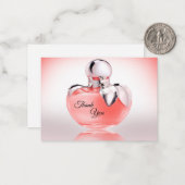 La Bouteille De Carte de remerciements De Parfum (Devant/Arrière en situation)