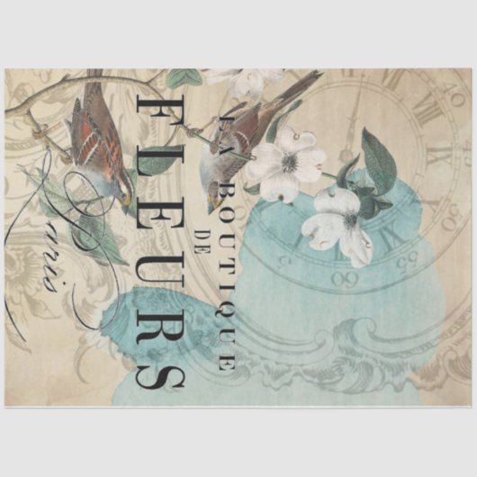 La Boutique Bird Decoupage Sheet Tissuepapier (Voorkant)