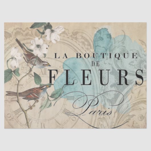 La Boutique Bird Decoupage Sheet Tissuepapier (Voorkant)