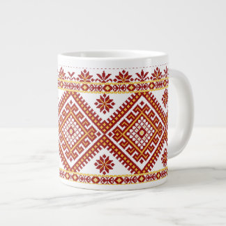 La broderie de la croix rouge de Mug Jumbo