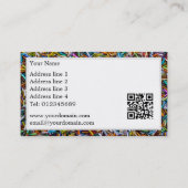 La bugle d'arc-en-ciel perle des cartes de visite (Dos)