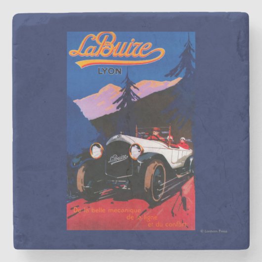 La Buize Lyon Poster Europe Stenen Onderzetter (Voorkant)