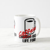 La caféine a basé la tasse de café drôle de forme (Devant droit)