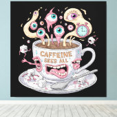 La Caféine Voit Tous Les Murs De Toile (Insitu (Plancher de Bois))