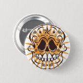 La Calavera 4 - Oranje weg Ronde Button 5,7 Cm (Voorkant /achterkant)