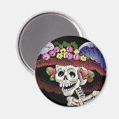 La Calavera Catrina (magneet) Magneet (Voorkant / Achterkant)