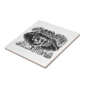 La Calavera Catrina Tegeltje (Zijkant)