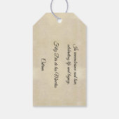 La Calavera Hermosa, gewoonte Cadeaulabel (Achterkant)