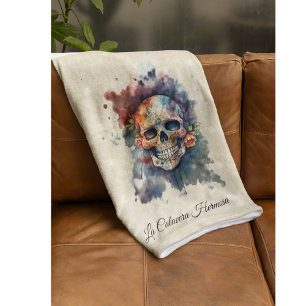 La Calavera Hermosa, gewoonte Fleece Deken