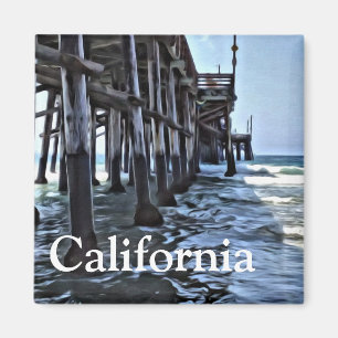 La Californie - aimant carré de 2 pouces