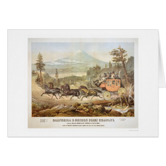 La Californie et l'Orégon Stage Company (Devant horizontal)