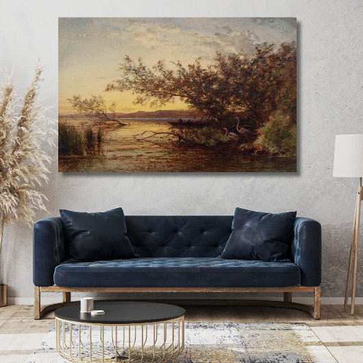 La Camargue, Coucher de Soleil – Félix Ziem Poster