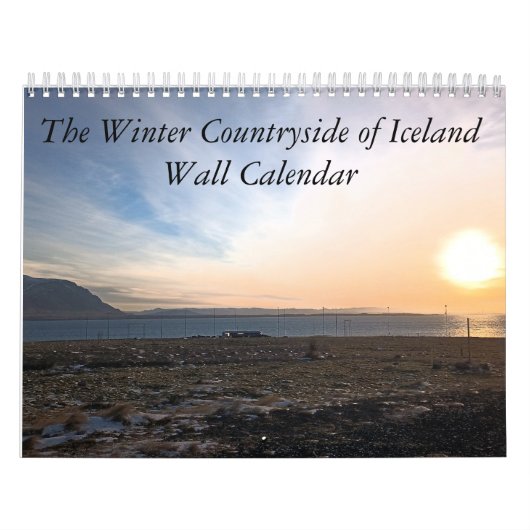 La campagne d'hiver de l'Islande Calendrier du mur (Protection)