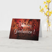 La carte Abstraite de graduation d'Amber ! (Fleur jaune)