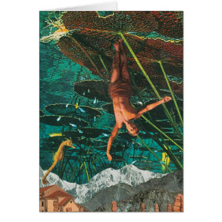 La carte accrochée d'homme